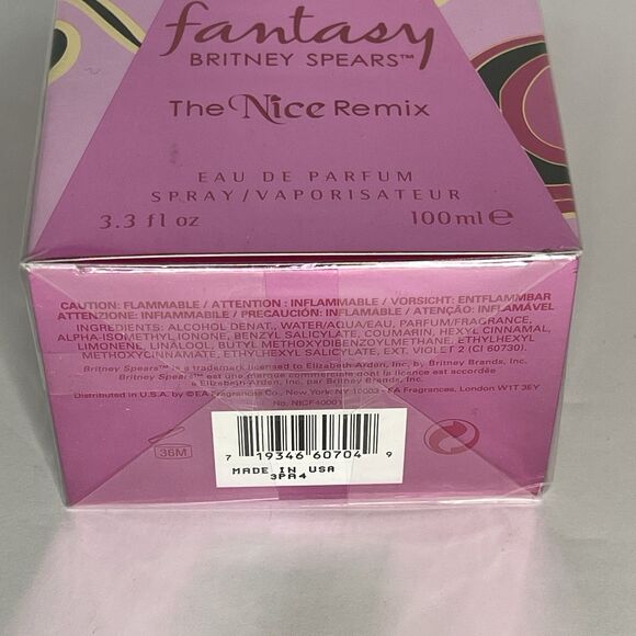 Fantasy The Nice Remix Britney Spears 3.3oz EDP Spray NIB Sealed Discontinued - Picture 4 of 4
